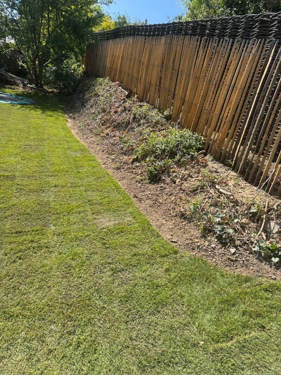Voorbereiding van een plantenborder